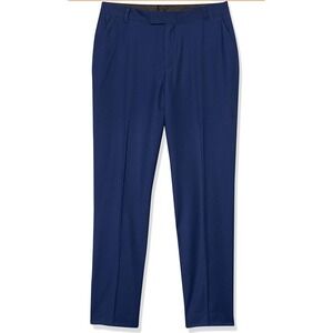 NWT Calvin Klein Boys Flat-Front Bi-Stretch Dress Pant - Bright Blue - Size 10
